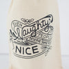 funny holiday wine bag, Christmas gift bag, gift for friend, even naughty people deserve something nice by exit343design