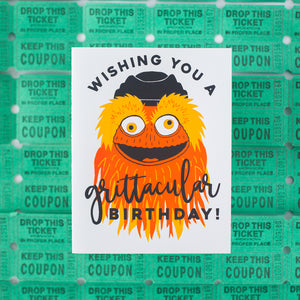 Philadelphia birthday card featuring Gritty by exit343design