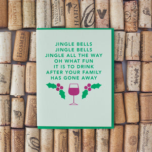 funny jingle bells parody greeting card by exit343design