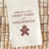 Christmas gift bag, wine gift bag, hostess gift idea, pairs well with gingerbread booze bag by exit343design