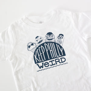 Philadelphia mascots toddler tshirt, Keep Philly Weird toddler shirt by exit343design