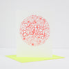 floral birthday card with neon envelope by exit343design