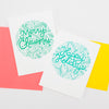 Happy Holidays card, festive Christmas card, nature-inspired holiday card, colorful holiday card