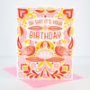 funny birthday card in folk art style by exit343design