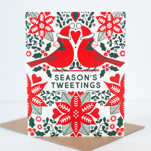 season's tweetings bird holiday card by exit343design