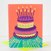 neon birthday cake card by exit343design