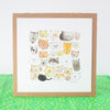 illustrated cat faces art print by exit343design