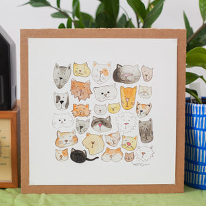 original cat art print by exit343design