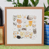 original cat art print by exit343design