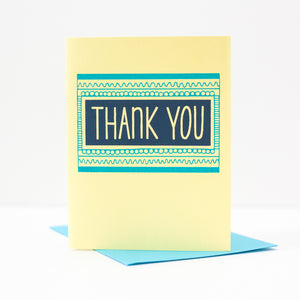 modern thank you card by exit343design