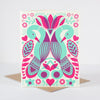 colorful bird card for any occasion by exit343design