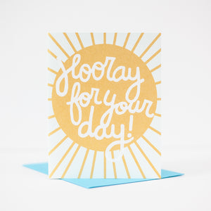 hooray for your day sunshine wedding card, card for wedding by exit343design