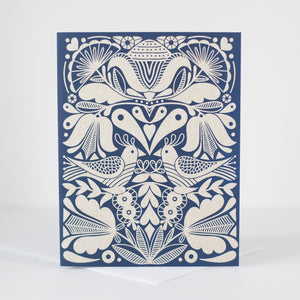 folk art inspired blank card by exit343design