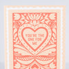 faux stamp Valentine