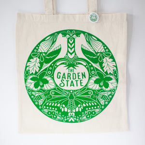 Garden state tote bag, New Jersey gift by exit343design