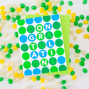 polka dot congratulations card by exit343design