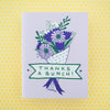 thanks a bunch floral thank you card, card for flower shop by exit343design