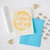 hooray for your day sunshine wedding card, card for wedding by exit343design