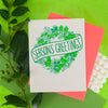 wreath and banner Christmas card by exit343design