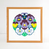 pansy flower art print