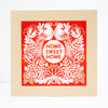 test print number three, OOAK art print, one of a kind Home Sweet Home print