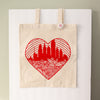 updated Philly heart tote bag