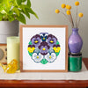 art print for gardener who loves purple pansies