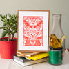flora and fauna art print for gallery wall