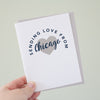 sending love from Chicago greeting card