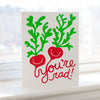 radish friendship card you're rad valentine card