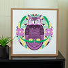 great horned owl art print by exit343design