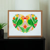 pair of lovebirds art print for bird lover by exit343design