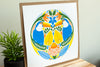 toucans folk art tropical print for beach house