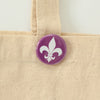fleur de lis button for new orleans souvenir tote bag