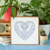 soft pastel heart art print for the home
