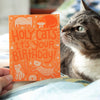 orange cat birthday card for cat lover