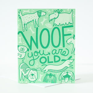 funny birthday card with dog cartoons