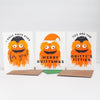 Gritty mascot card, Flyers fan gift idea, Philadelphia sports art, funny Philadelphia greeting card