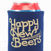 happy new beers NYE party favor, funny holiday drink coolie by exit343design