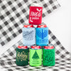 funny holiday can koozies by exit343design, easy stocking stuffers, easy coworker gifts