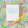 best wedding wishes blank greeting card, modern wedding card by exit343design