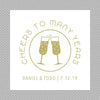 CUSTOM wedding coaster cheers to many years
