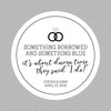 CUSTOM wedding coaster about damn time