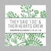 CUSTOM wedding coaster they said i do and hearts grew