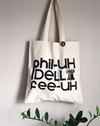 Philadelphia Pennsylvania silkscreen tote bag, liberty bell