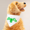 Philadelphia dog bandanna in white with kelly green Eagles football logo