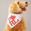 philadelphia love statue dog bandanna in white with red imprint by exit343design