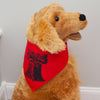 red Philadelphia dog bandanna