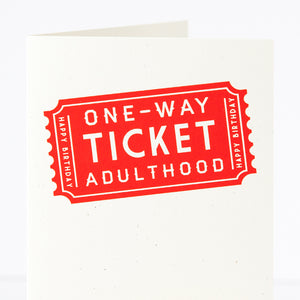 vintage movie ticket birthday card by exit343design