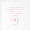 missed baby shower card by exit343design